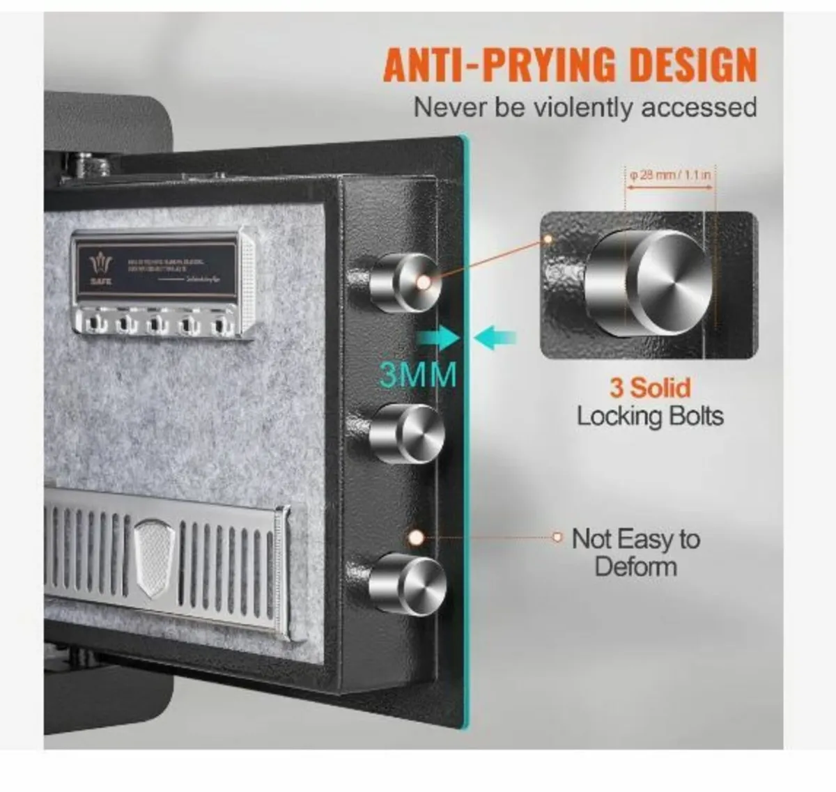 Safe, 33.9 L Home Safe, Steel Security - Image 4