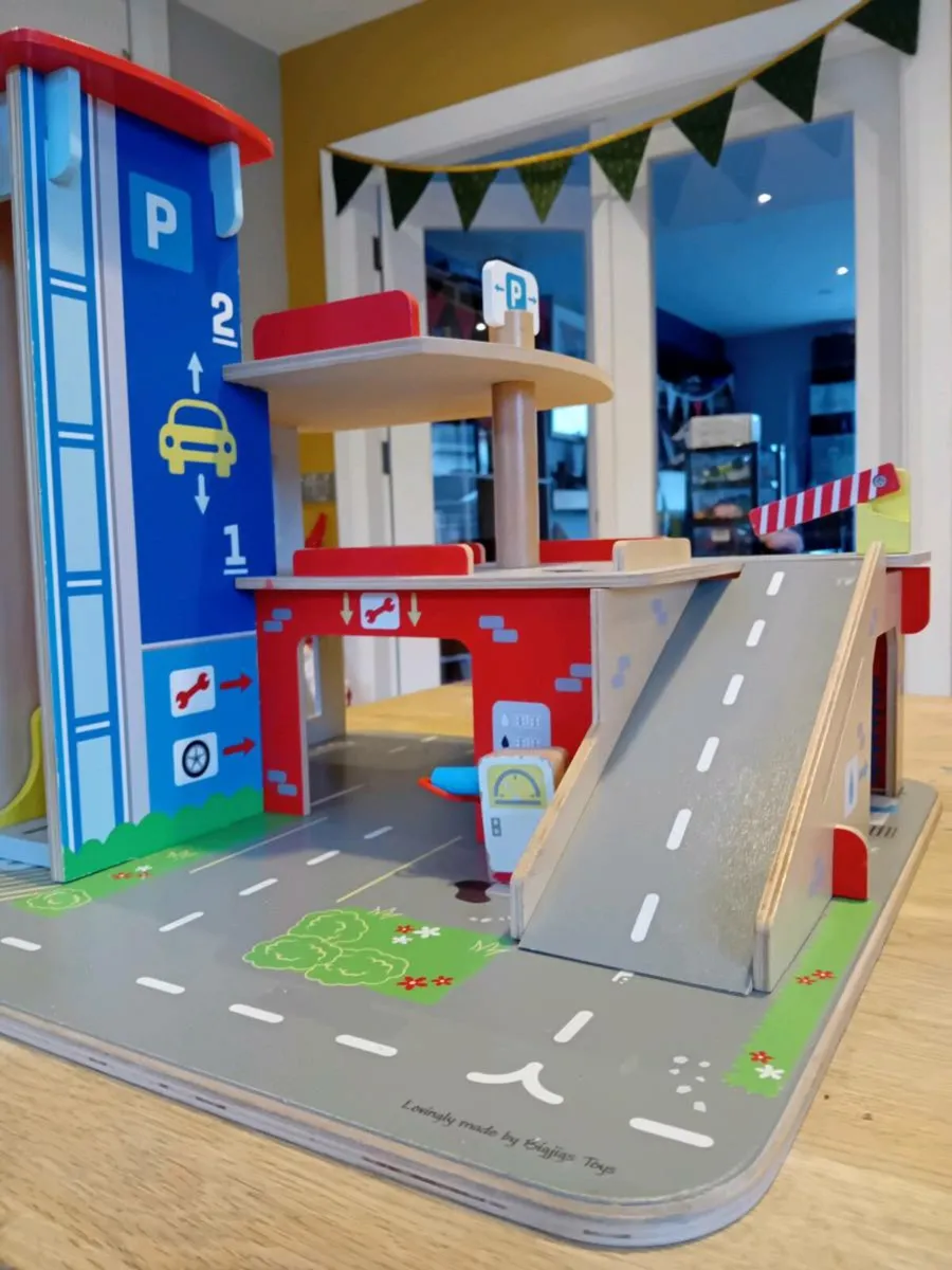 Kids Wood Play Garage - Image 3