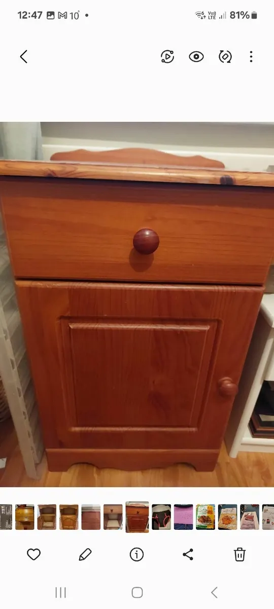 Bedside lockers and up cycled hall table - Image 1