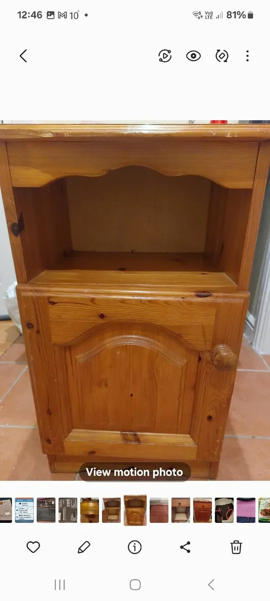 Bedside lockers and up cycled hall table - Image 2