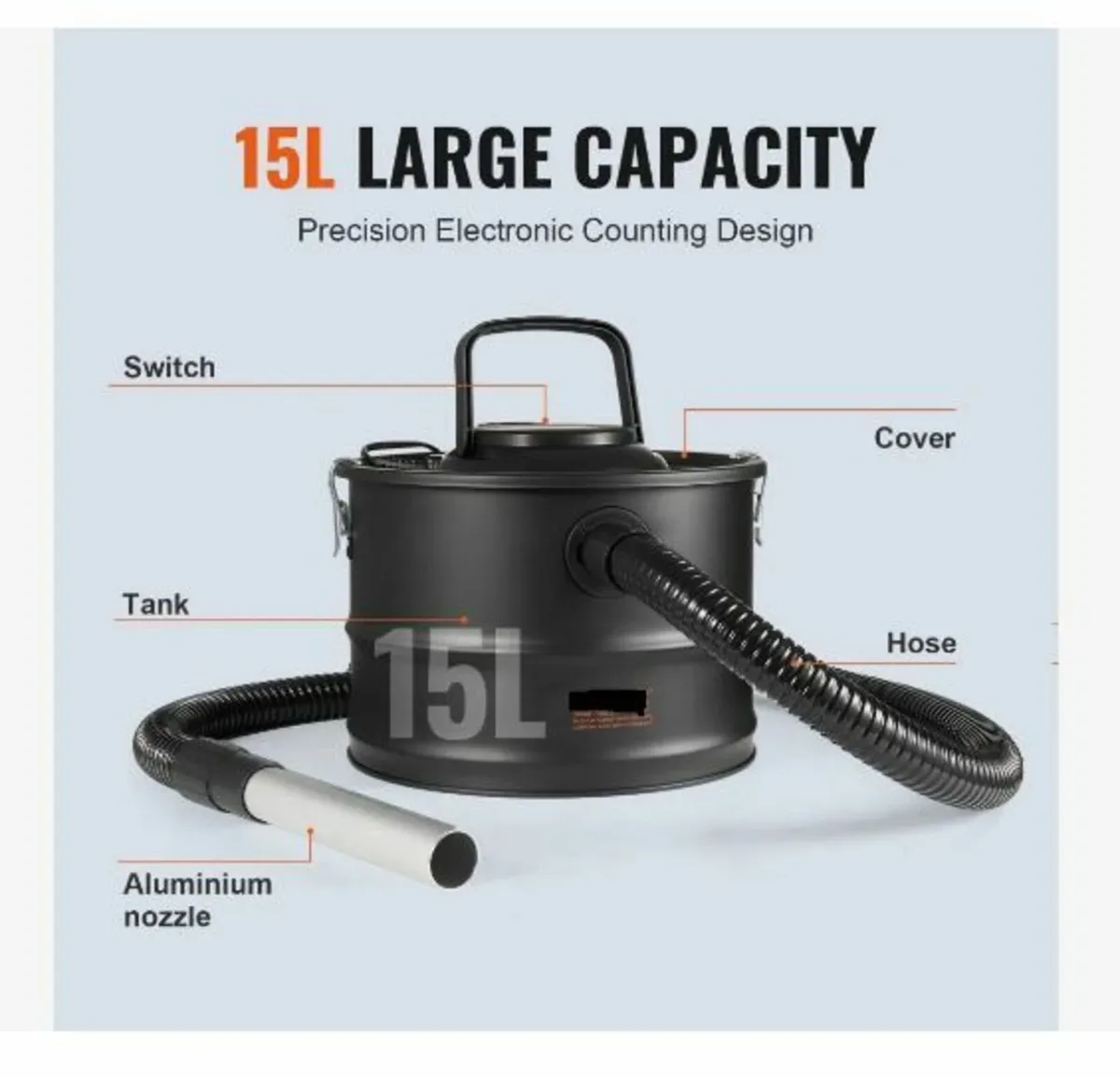 Ash Vacuum Cleaner, 15L - Image 2