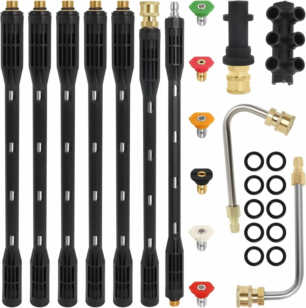 10 Pcs Pressure Washer Extension Wand with Adapter