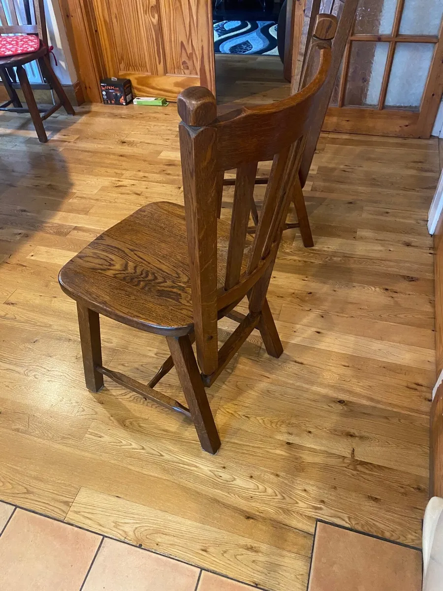 Solid Oak kitchen Chairs - Image 3