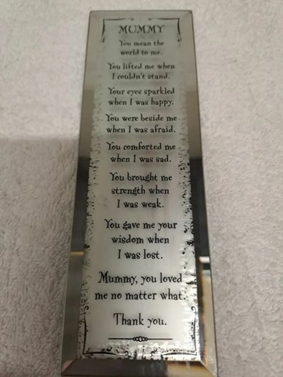 Frame Mummy poem on glass - Image 2