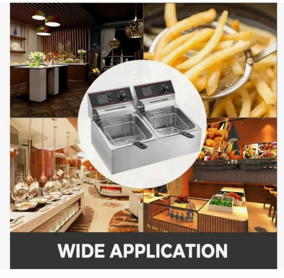Commercial Deep Fryer 12L Electric Fryer 5000W - Image 3