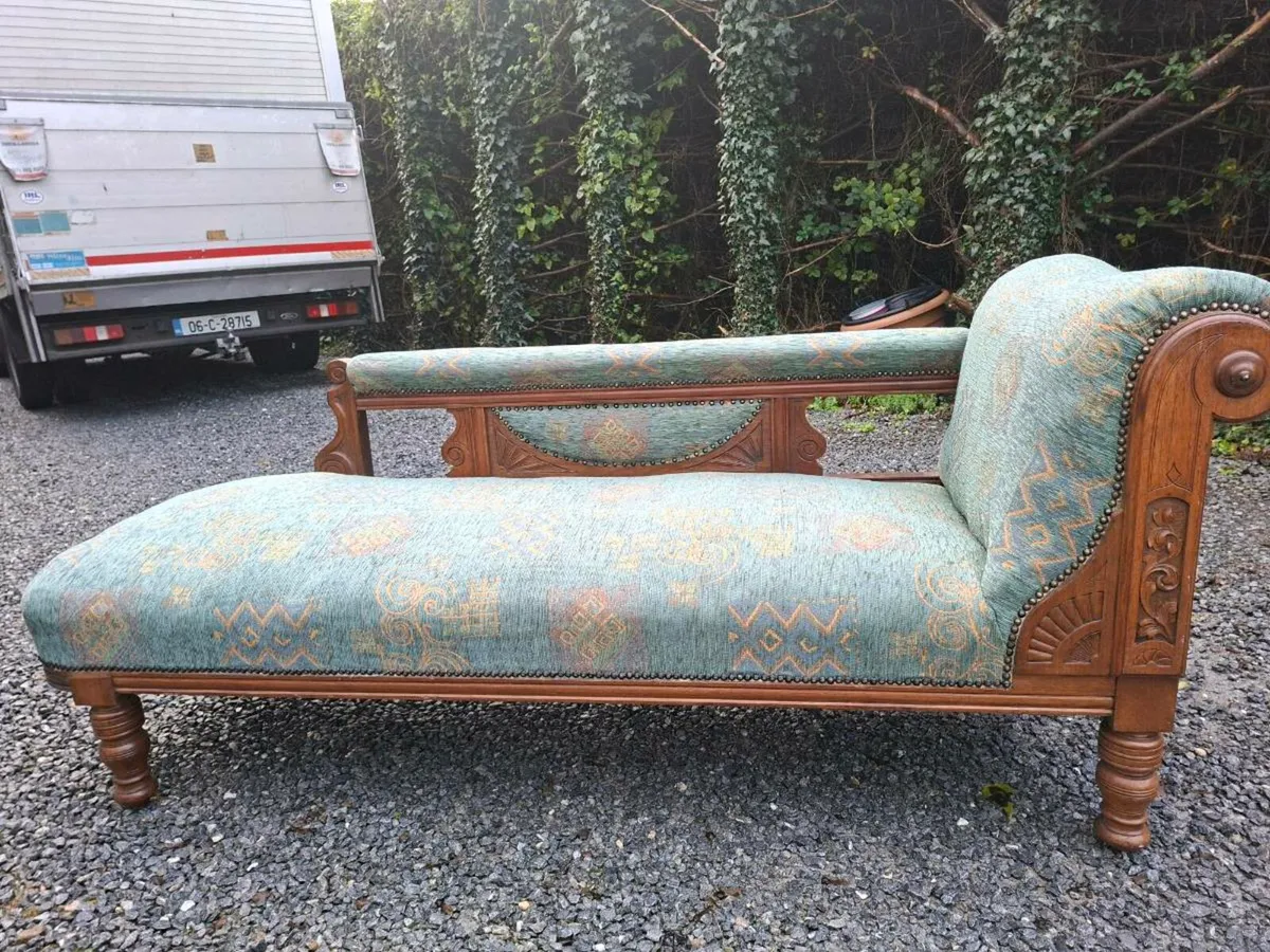 Antique Mahogany Chaise Lounge - Image 3
