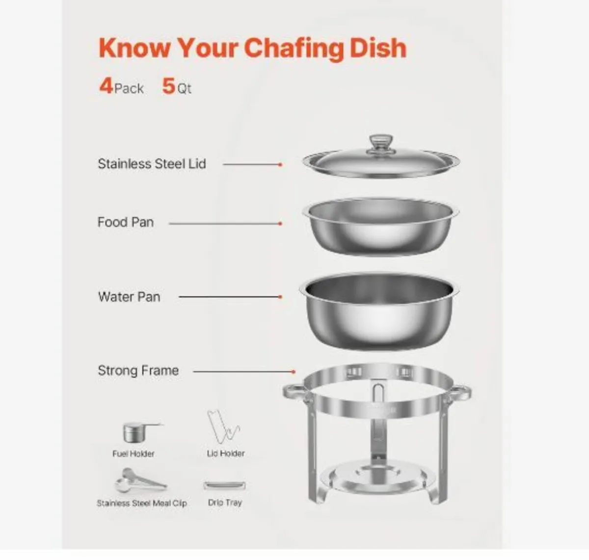 Chafing Dish Buffet Set, - Image 2