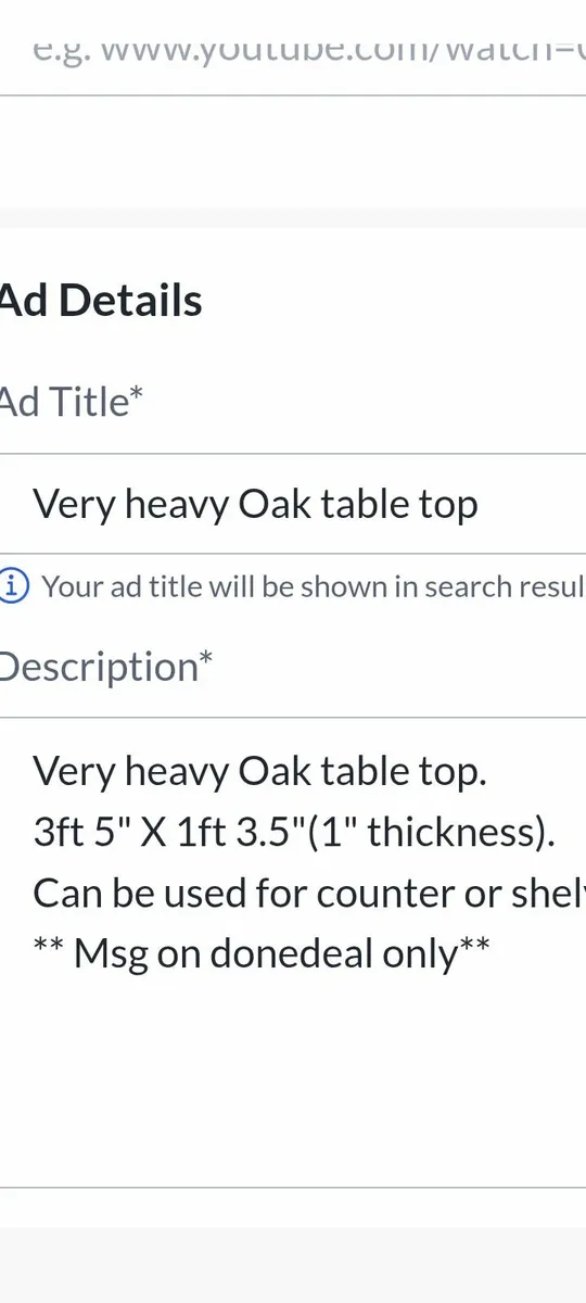 Very heavy Oak table top - Image 3