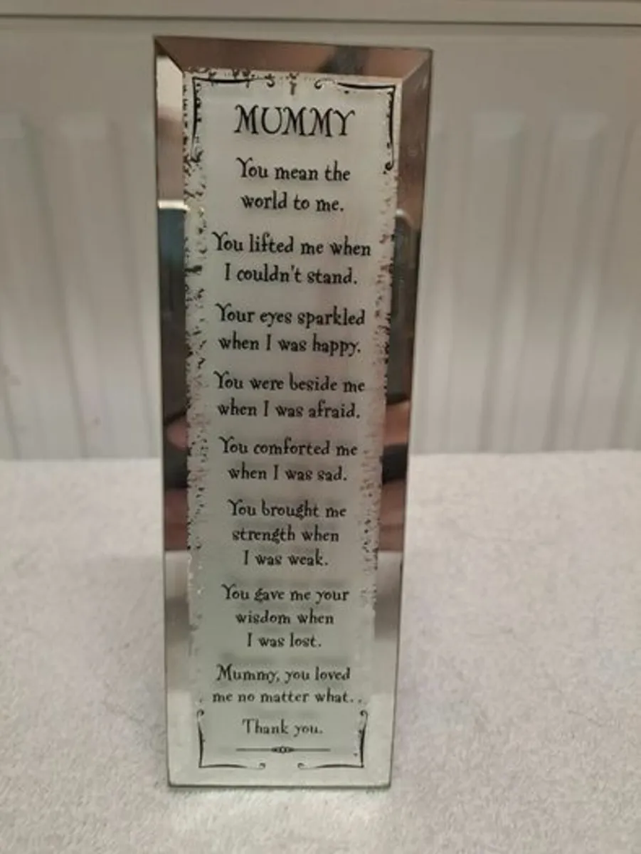Frame Mummy poem on glass - Image 1