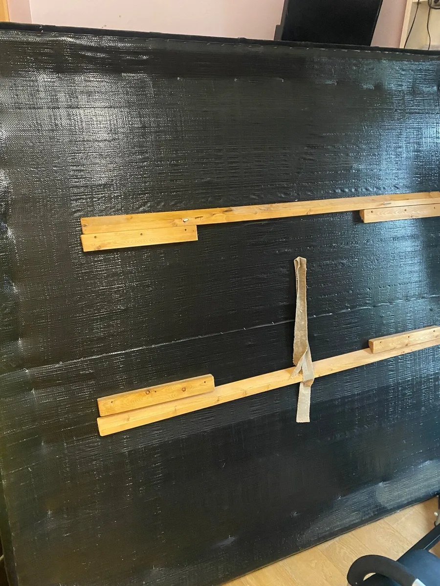 6ft black upholstered headboard and base - Image 4