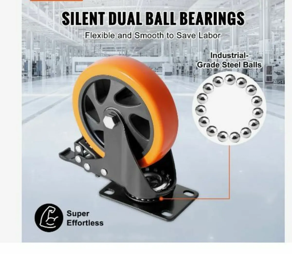 Caster Wheels, 12.7 cm - Image 2