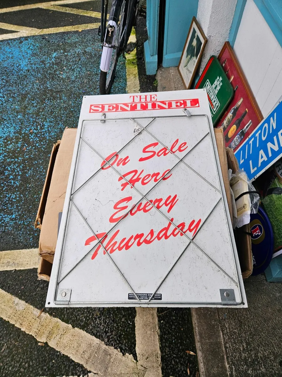 Vintage The Sentinel Newspaper Stand - Image 1