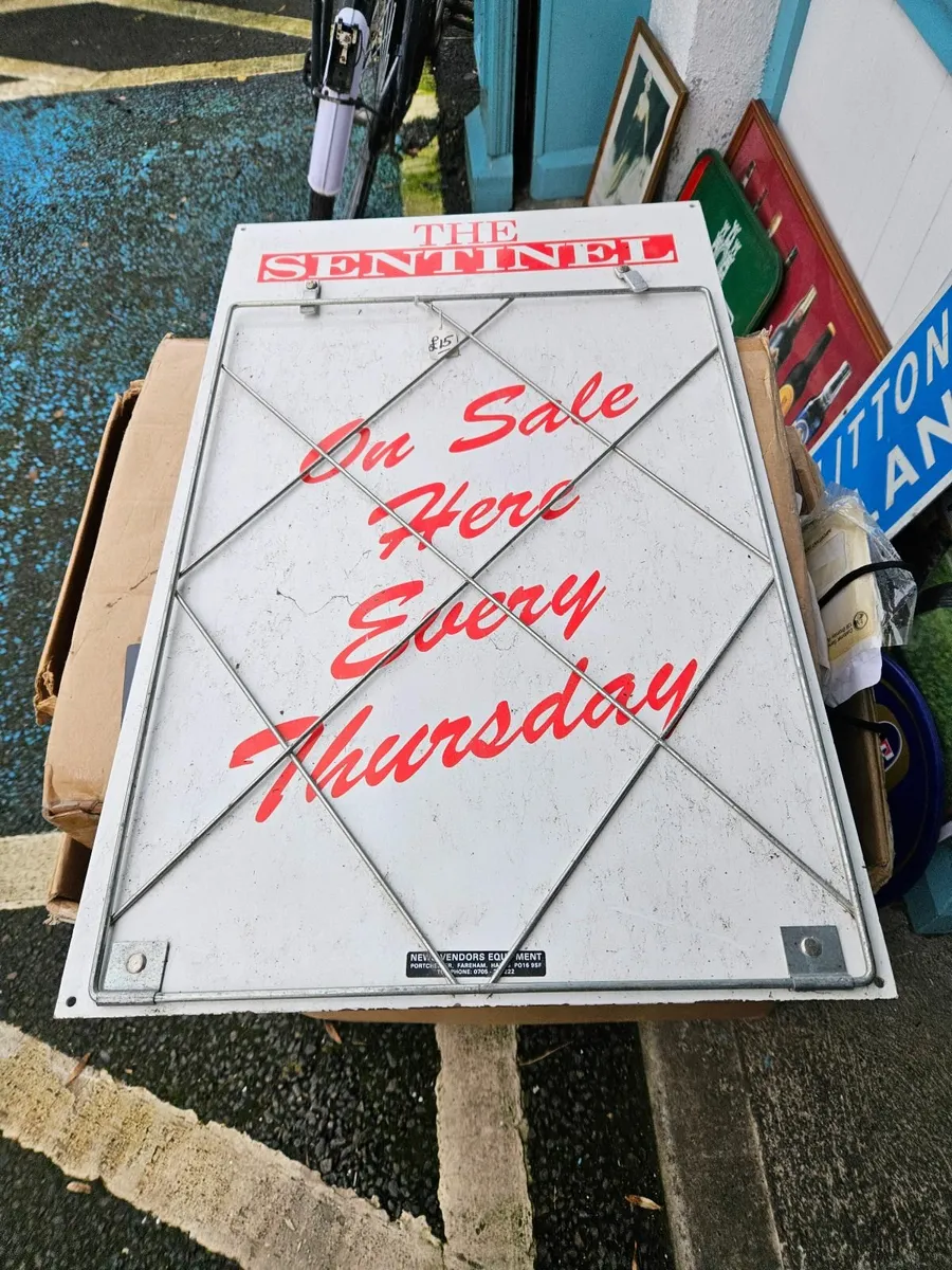 Vintage The Sentinel Newspaper Stand - Image 3