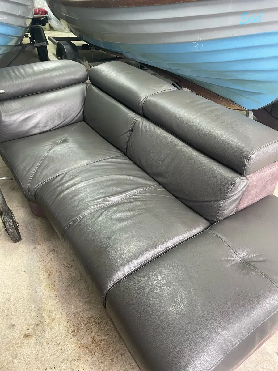 FREE** Leather L-shaped couch - Image 2