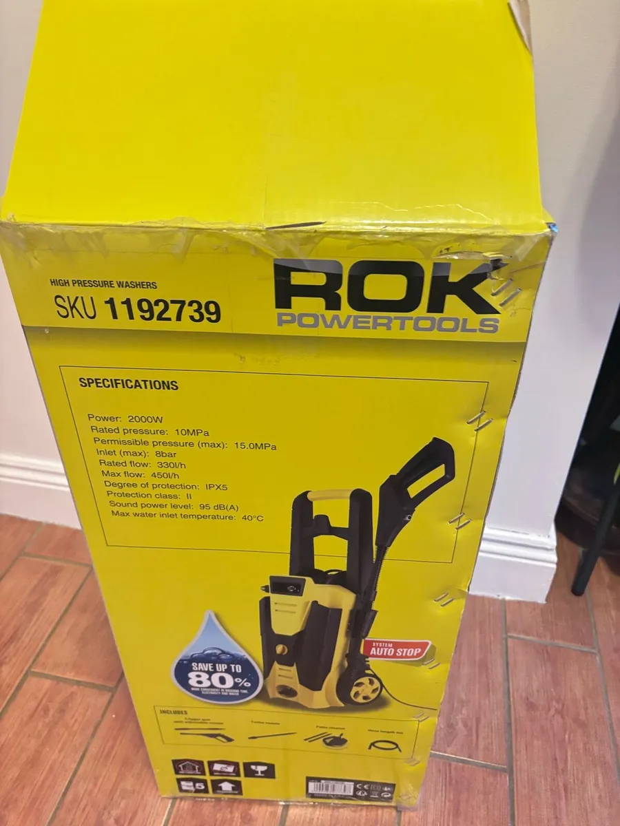 ROK High Pressure Powerwasher 2000W - Image 1