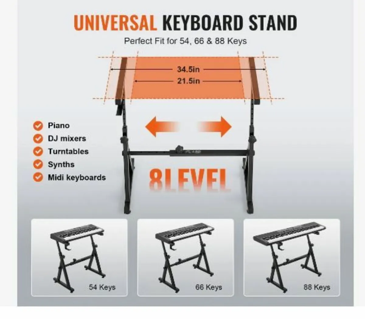 Piano Keyboard Stand and Bench Set - Image 2