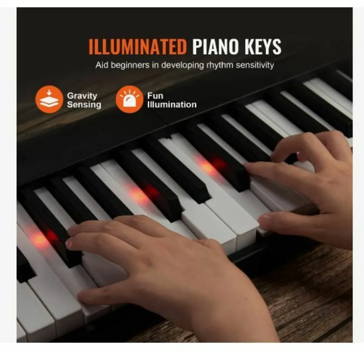 88 Key Folding Keyboard Piano, Bluetooth - Image 4