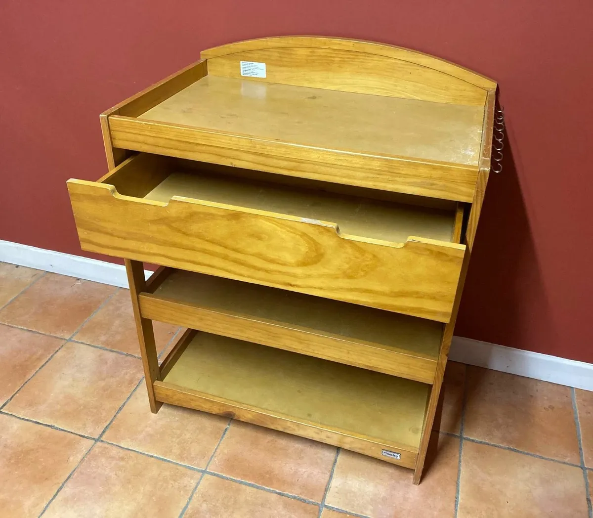 BR Baby Wooden Changing Unit With Drawer & Shelves - Image 4