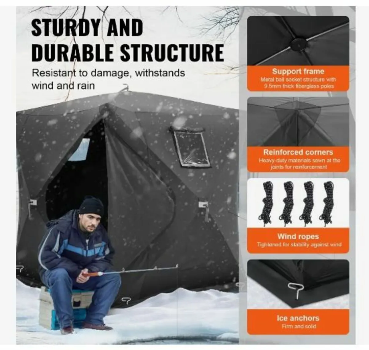 Portable Ice Shelter, 3-4 Person - Image 4