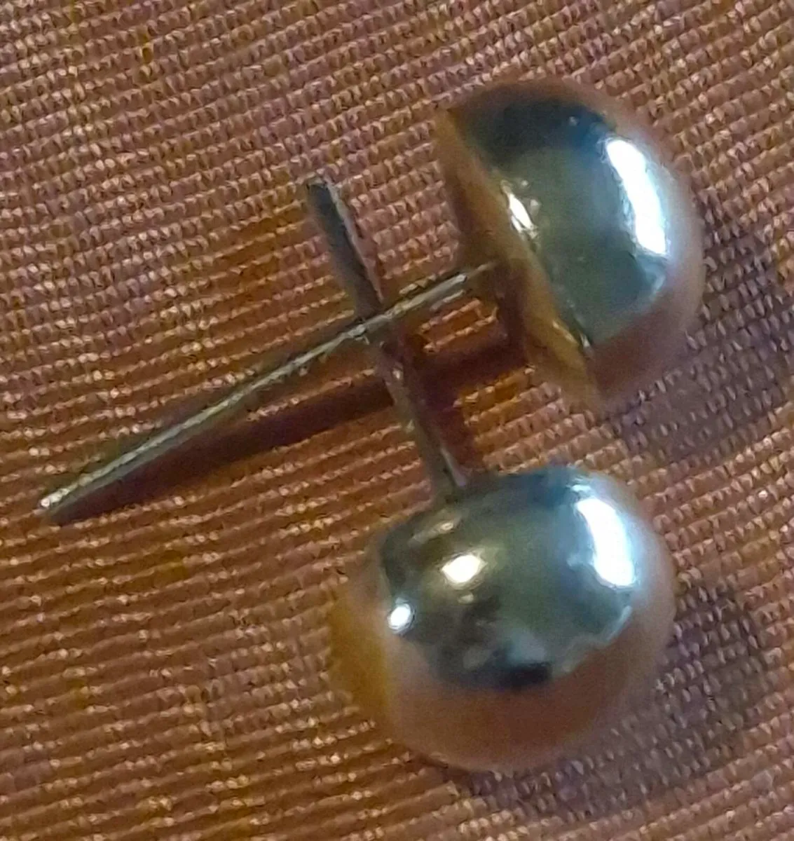 9ct Gold Button Stud Earrings (8mm) - Image 2