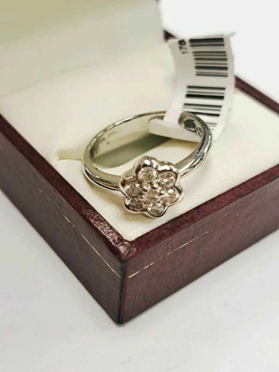 14K White Gold Diamond Ring 14CT - Image 2