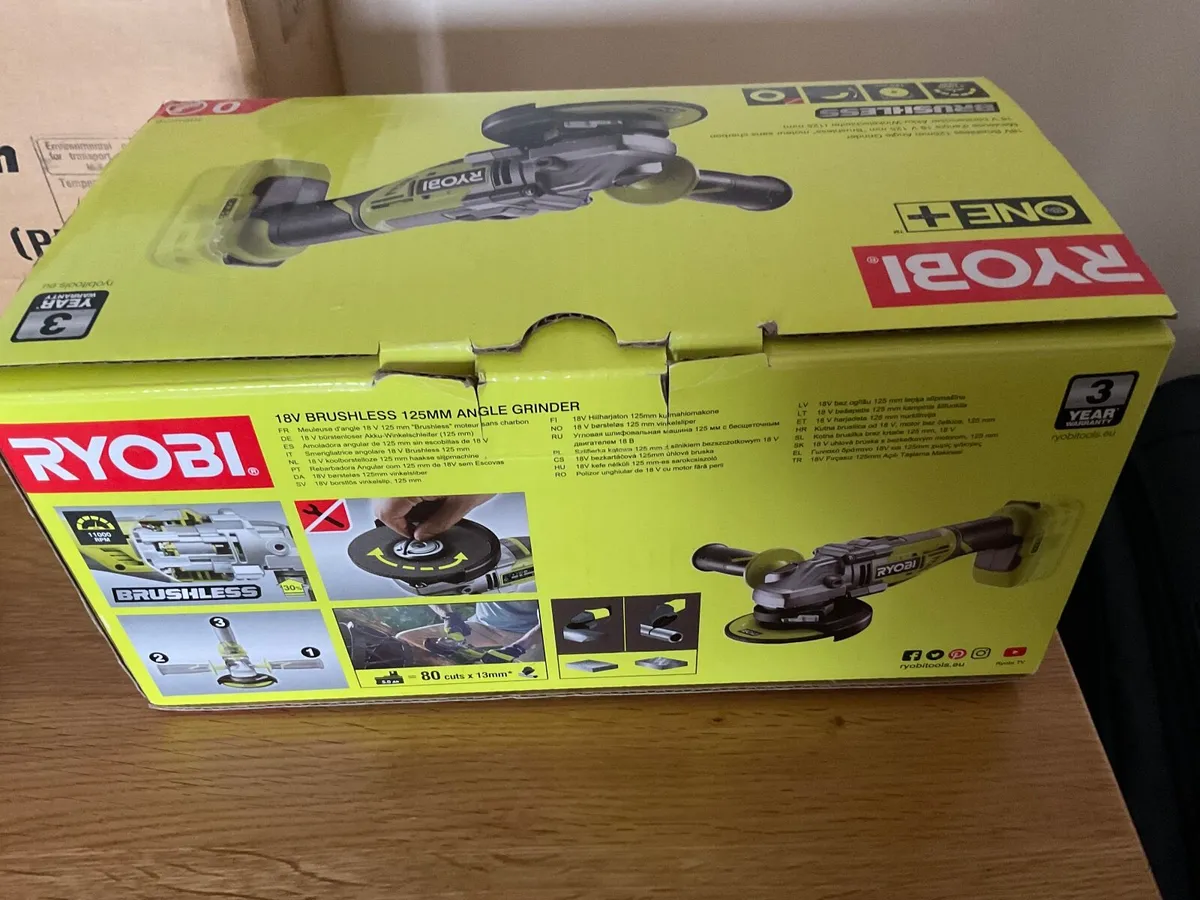 RYOBI-18V Angle Grinder-NEW-ONE+ 18V Cordless 115m - Image 1