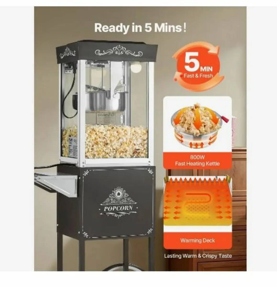 Popcorn Machine  800W - Image 3