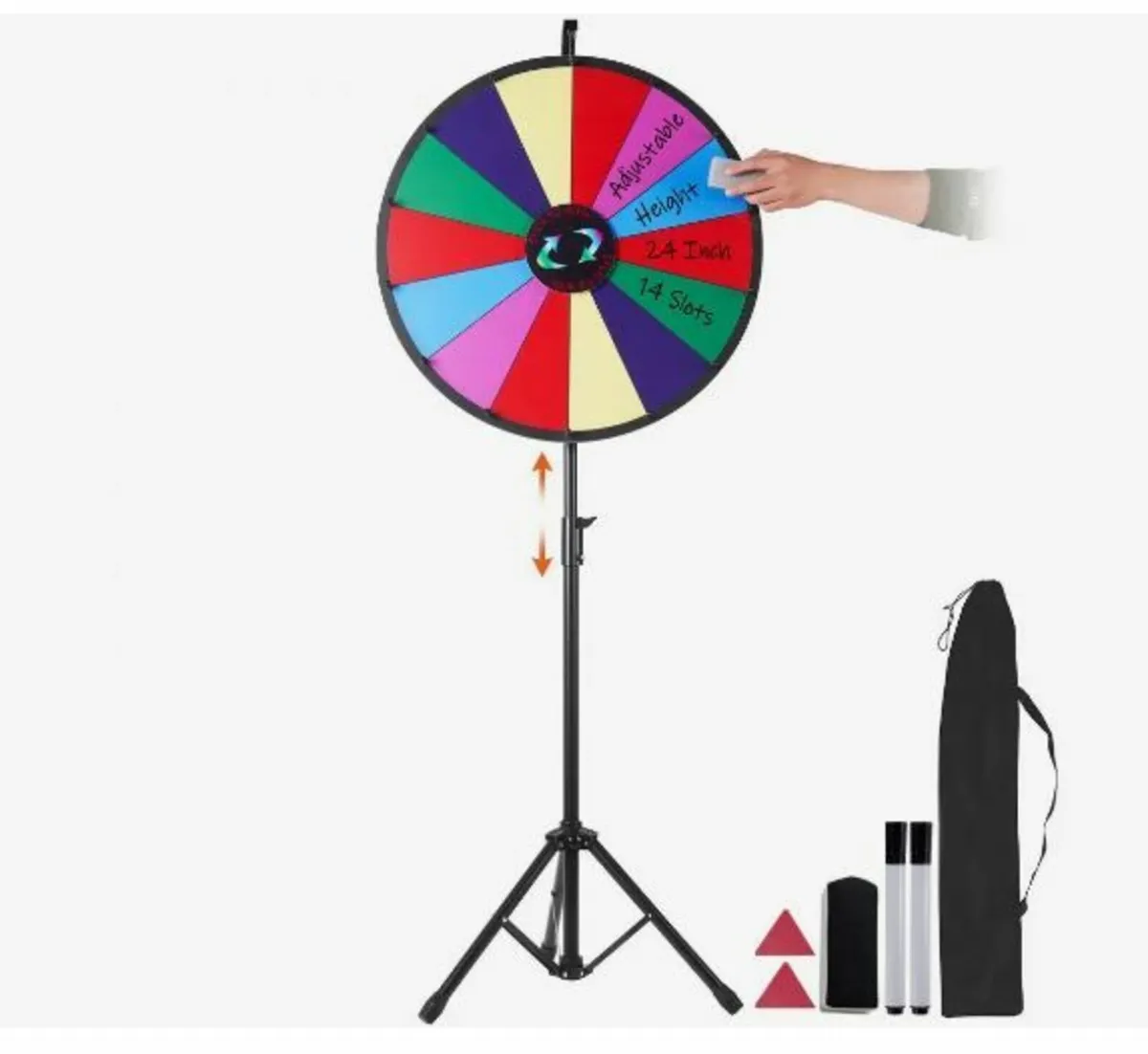 24” Color Prize Wheel Tripod Floor Stand Color - Image 1
