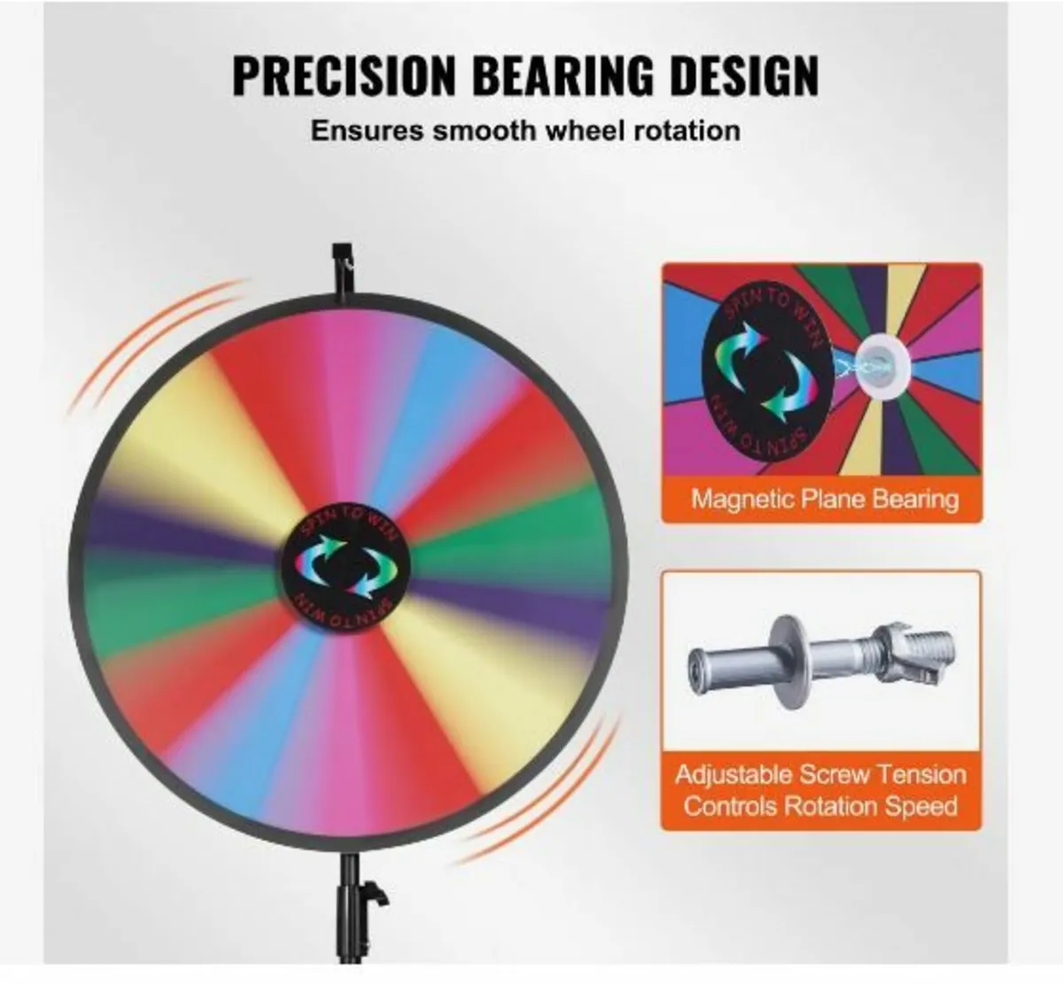 24” Color Prize Wheel Tripod Floor Stand Color - Image 3