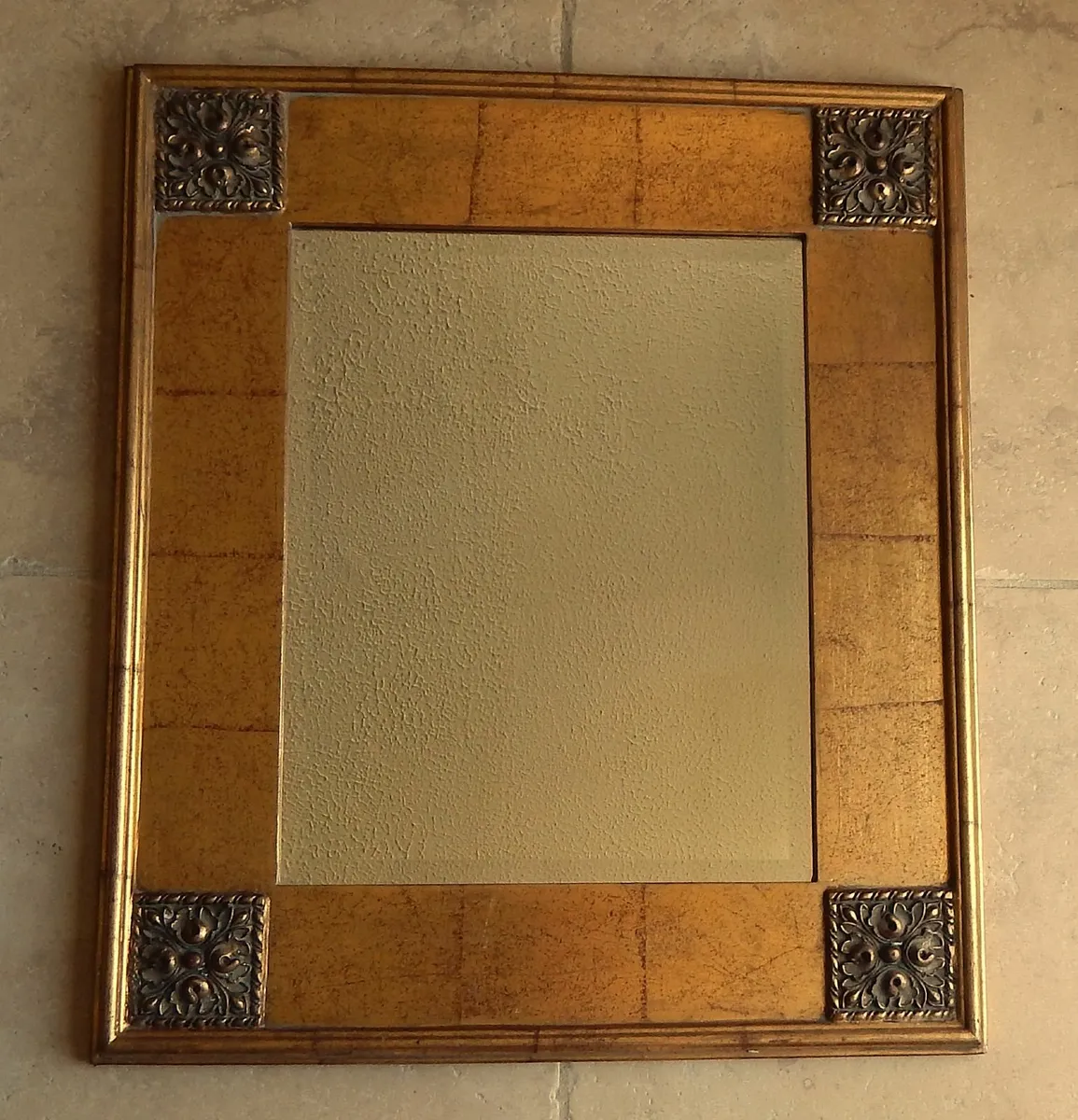 Large Bevelled Wall Mirror in Ornate Wooden Frame - Image 1