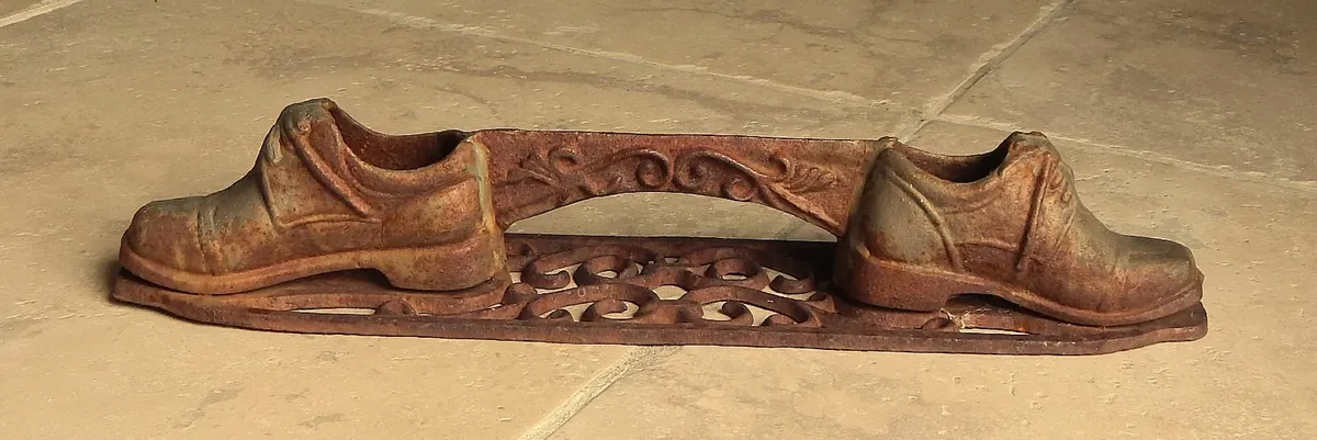 Large Vintage Cast Iron Boot Scraper - Image 1