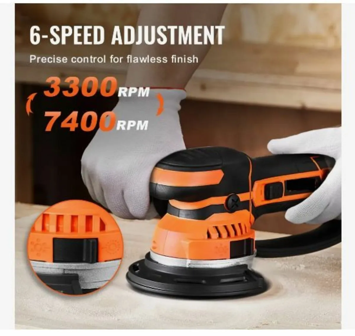Random Orbital Sander, 6-Inch - Image 3