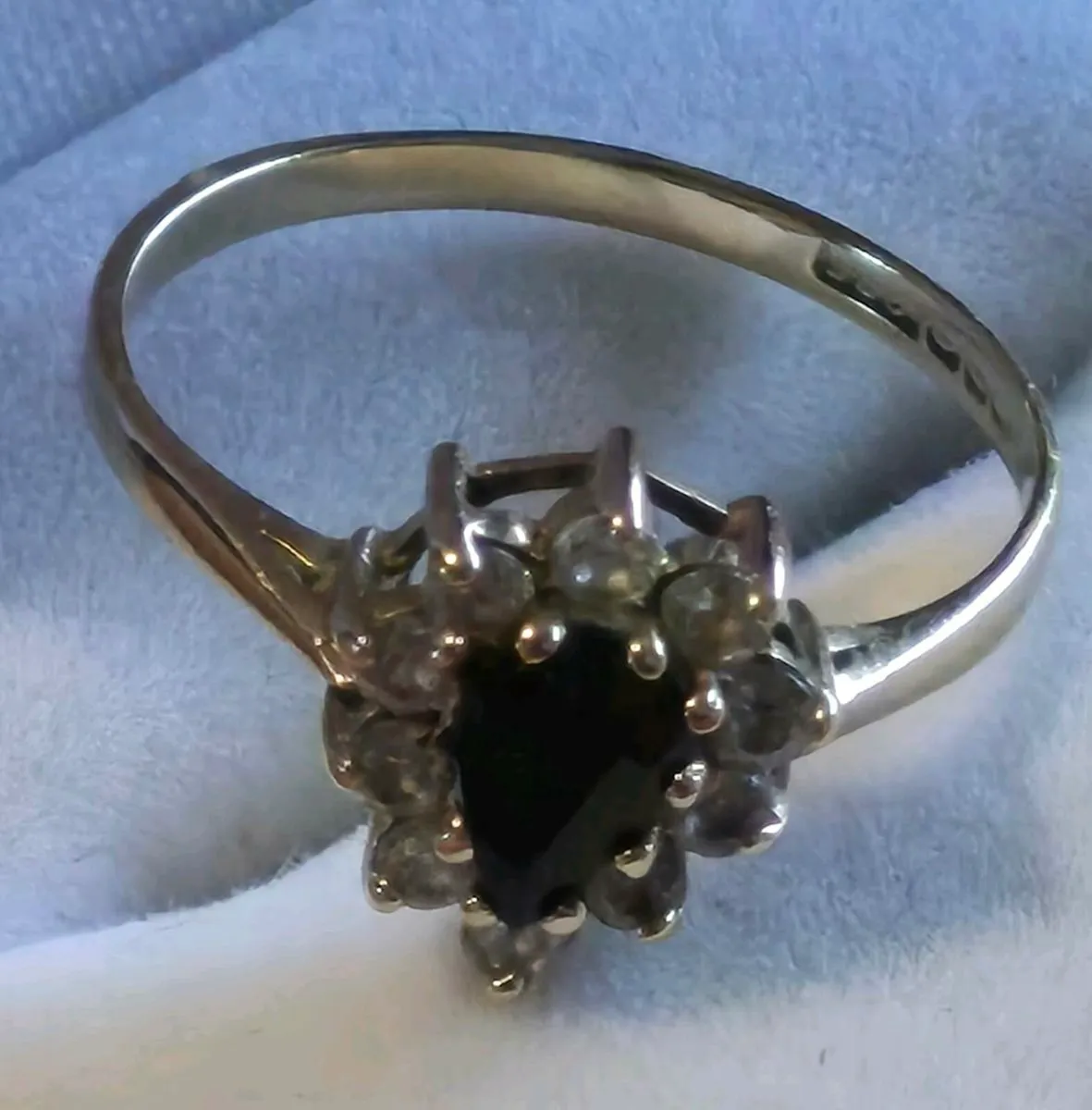 9ct Gold, Sapphire & CZ Ring (Size K) - Image 3