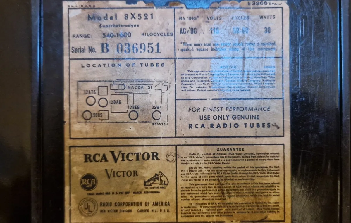 RCA American Vintage Valve Radio - Image 2