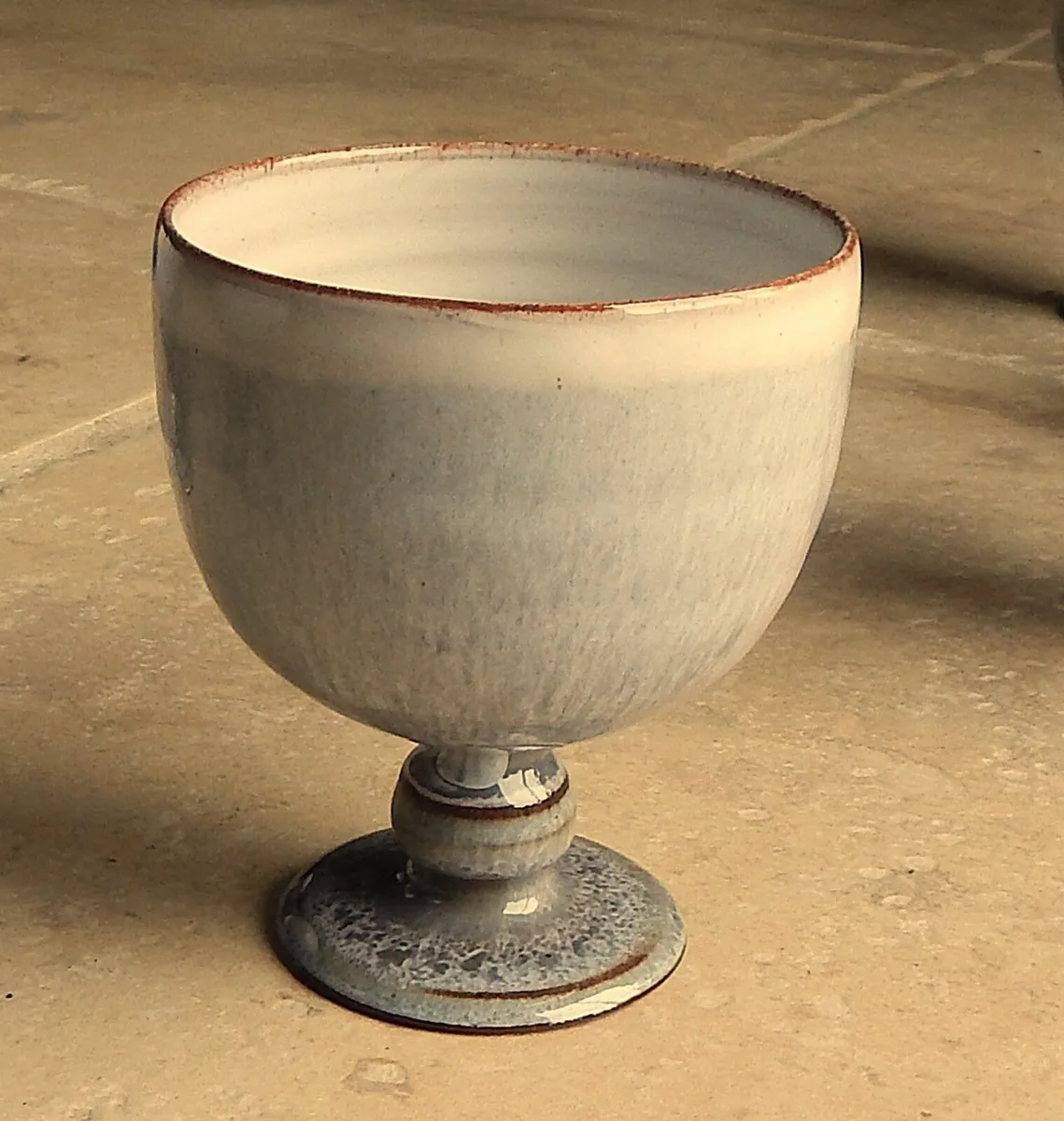 Woburn Pottery Glazed Pitcher & 8 Goblets - Image 3