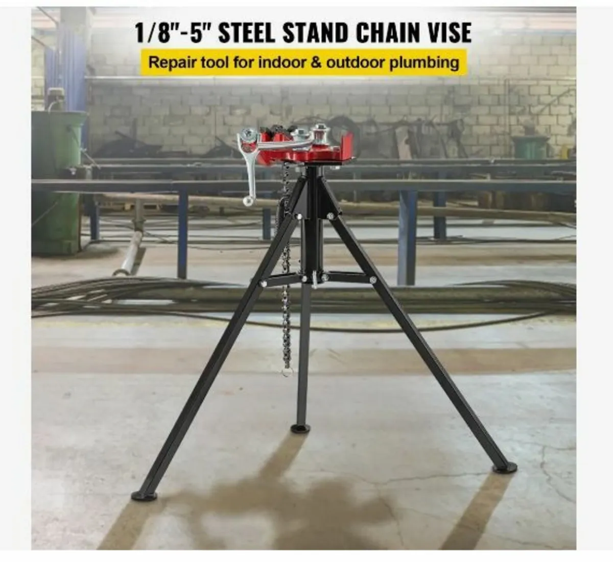 Tripod Pipe Chain Vise | 1/8"-5" Pipe Capacity - Image 3