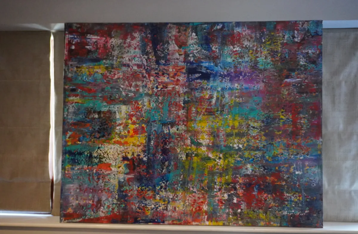 Original Abstract Canvas Painting-Autumn Rocky - Image 1