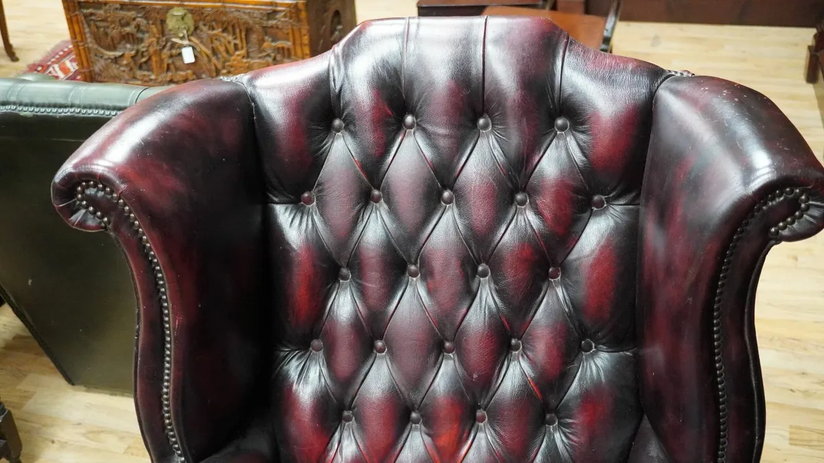 Oxblood Chesterfield Chair - Image 2