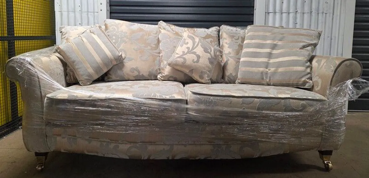 Couch set, 3 & 2 seater with foot stool - Image 1