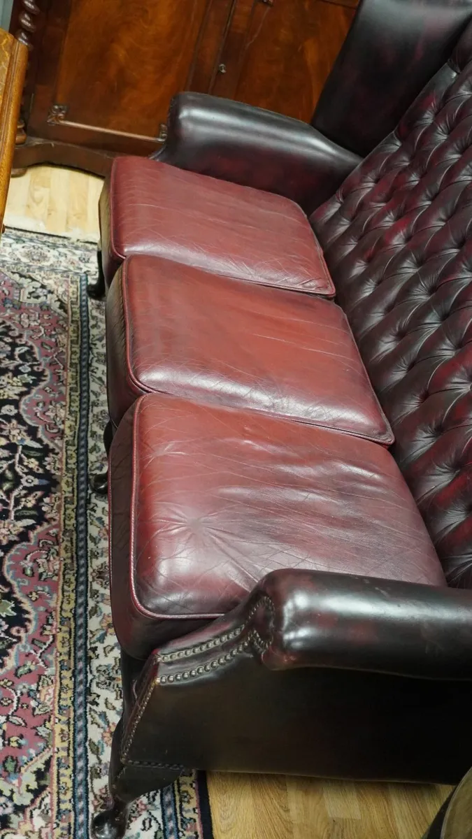 Oxblood Chesterfield 3 Seater - Image 2