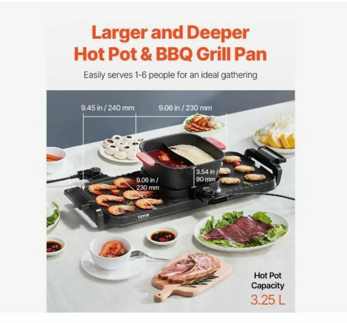 Hot Pot with Grill, 2300W 2-in-1 - Image 3