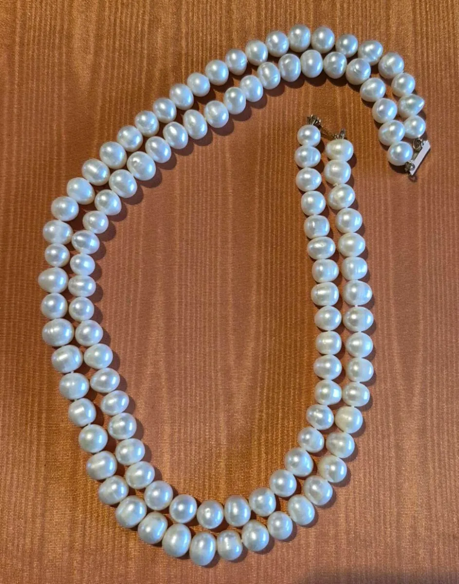 Cultured Pearl Necklace with 14k Gold Clasp - Image 2