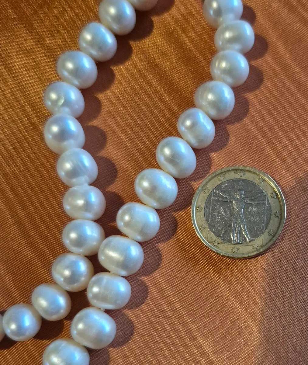 Cultured Pearl Necklace with 14k Gold Clasp - Image 3