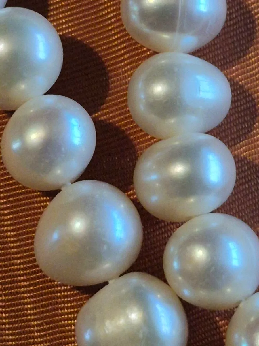 Cultured Pearl Necklace with 14k Gold Clasp - Image 4