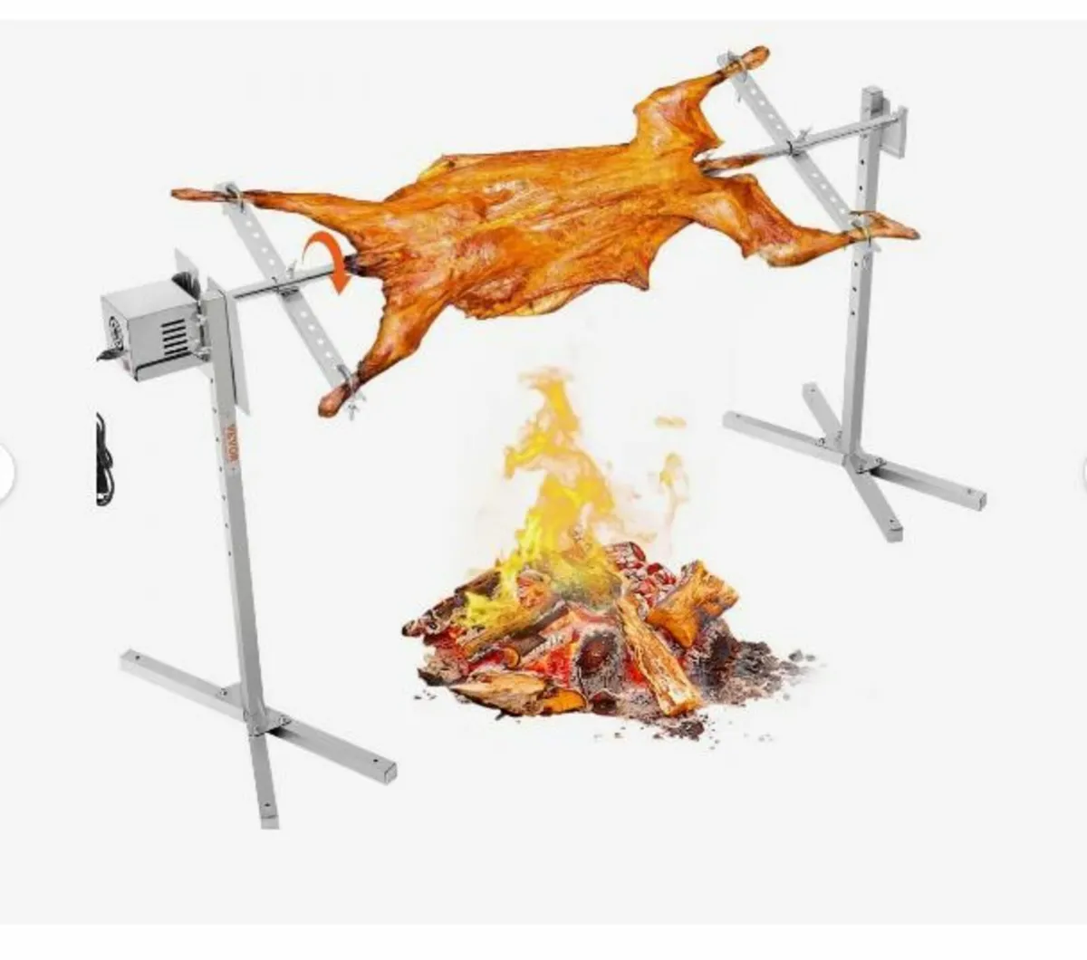 Electric BBQ Rotisserie Grill Kit, 56 Inch - Image 1
