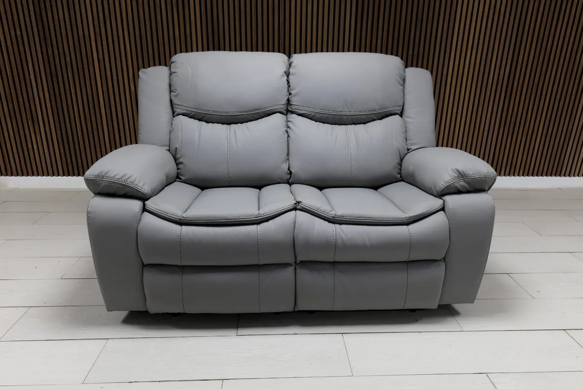 Valerie 3+2 Manual Leather Recliner Sofa Set - Image 3