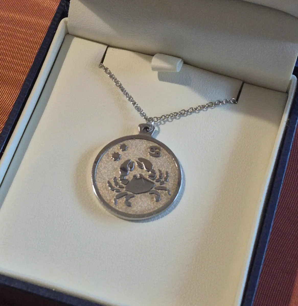 925 Silver "Cancer" Birthsign Necklace - Image 1