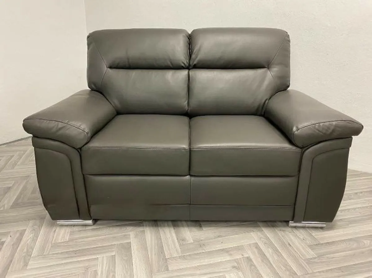 3+2 Bromley Gretal Leather Sofa Set - Image 4