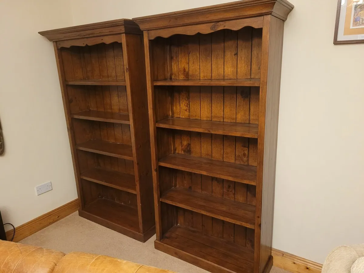 Pair of Matching Wooden Bookcases - Image 1