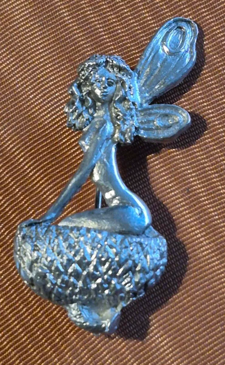 Silver Fairy Brooch - Manx - Image 1